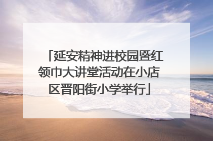 延安精神进校园暨红领巾大讲堂活动在小店区晋阳街小学举行
